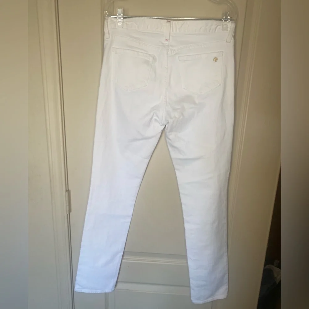 Kate Spade New York White Jeans Size 28 Play Hooky Straight Slim Pants - Picture 5 of 7